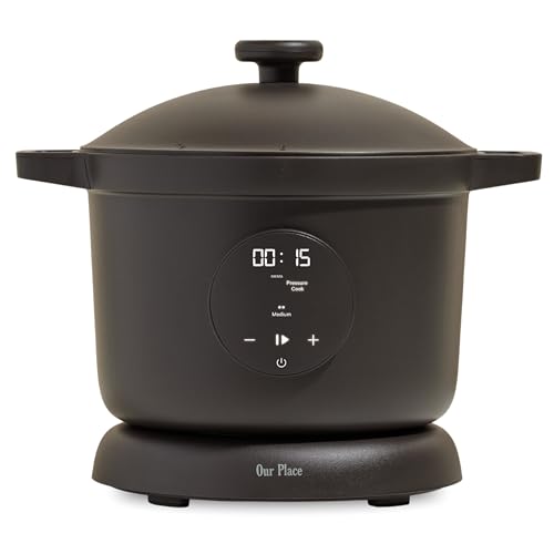 Our Place Dream Cooker | 6 Qt Ceramic Nonstick Multicooker & Pressure Cooker with Touchscreen Controls & Auto Steam Release | 4 Modes: Pressure Cook, Sauté/Sear, Slow Cook & Warm | Char