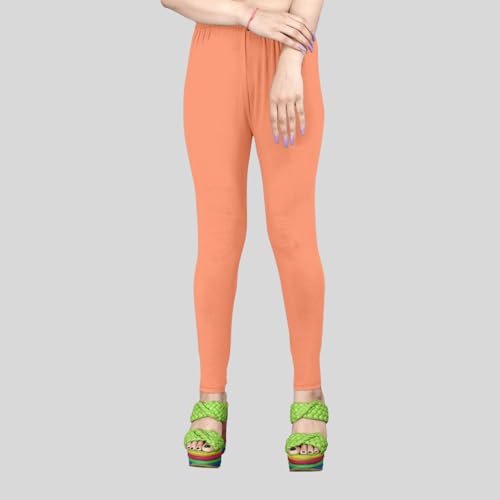 Image of Women's Solid Mid Rise Slim Fit Ankle Length Leggings - Comfortable and Stylish Yoga Pants for Workout, Running and Everyday Wear