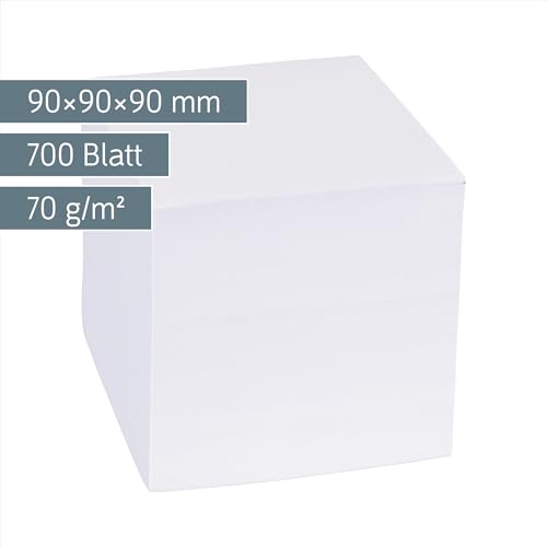 König & Ebhardt König und Ebhardt König & Ebhardt 8601010 Ersatzeinlage für Zettelbox (9 x 9 x 9 cm, 700 Blatt) weiß