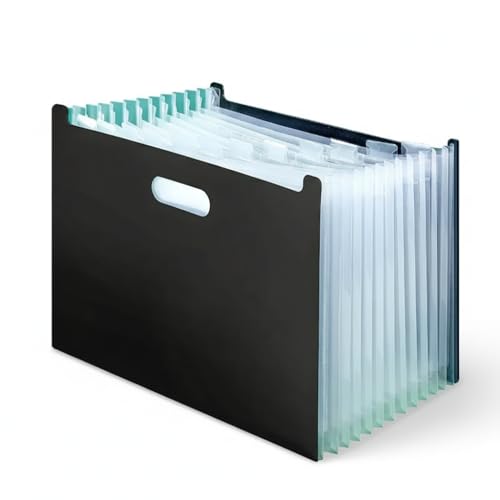 ボックスファイル テスト 紙 オルガンファイル A4 ストレージ デスク オフィス 学校 文具 配布物 お知らせ 持ち手付き 大容量 社内資料 整頓 書類 資料 約3000枚 13pocket (よこか)