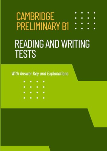 Cambridge Preliminary B1 Reading And Writing Papers