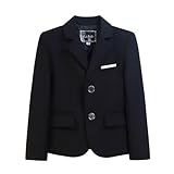 Boys Blazers School Uniform Sports Coat Formal Suit Jacket Long Sleeve Loose Outerwear for Kids 2-16 Years