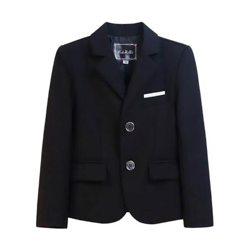 Reviews de Trajes y Blazers para Niño los más recomendados. 40 Blazers Formales para Niño, Chaqueta de Traje Informal con Botones, Trajes Ajustados Lisos, Abrigos Escolares, Blazer de Esmoquin para Cenas y Fiestas CC1-Black 8 Años 9 Años