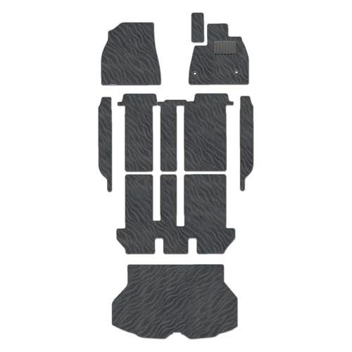 Hotfield トヨタ 互換品 新型対応 ノア ヴォクシー 90系 2025年9月〜対応 フロアマット+ステップマット+トランクマット ラゲッジマット 形状20 8人乗/ハイブリッド/コンソールボックス:有/インパネ一体(HV車)/トランク形状:カバー(