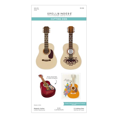 Matrices de découpe guitare majestueuse Bibi Cameron pour carterie