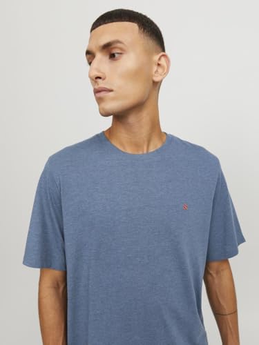JACK & JONES Herren JJPAULOS Tee SS Crew Neck, Navy Blazer/C W. 2 x Navy Blaz, S – Ansicht 4