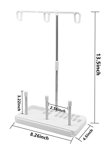 Yeqin Thread Spool Holder Stand- 3 Spools Holder For Domestic (Home-Base) Embroidery And Sewing Machines - Four Colors For Choices #TOP1