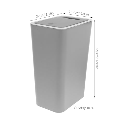 Caneca de basura plástica con tapa empuje 5L miniatura 7