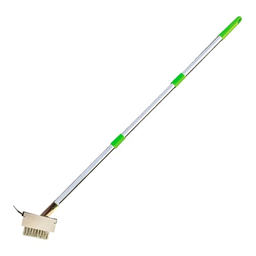 Herramienta de eliminación de musgo, herramienta de eliminación de musgo, mango largo, cepillo de limpieza para cubierta, terraza, acera, entrada