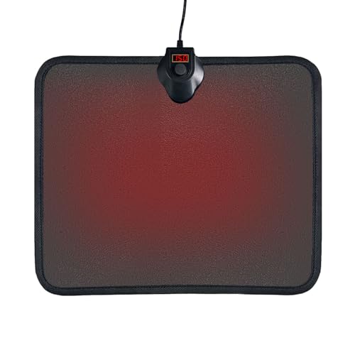 Upgraded Foot Warmer Under Desk Heater, Electric Heated Floor Mat, Fast Heat, 8 Temp Levels & Auto Shut Off Timer, Energy-Saving, Splashproof, Foot Heating Pad for Desk, Office, XL (Black)