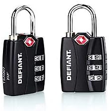 Amazon Com Defiant Tsa Travel Luggage Lock 2 Pack Combo Luggage Locks