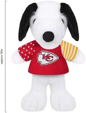 FOCO Kansas City Chiefs NFL USA Flag Snoopy Peanuts Team Jersey Plush - 2