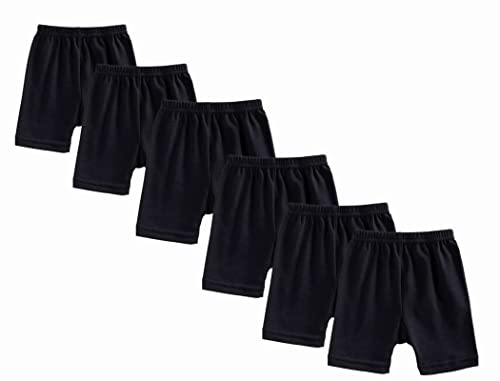 Image of D'Heer Fashion Cycling Shorts for Girls & Kids | Plain Yoga and Jogging Cycling Shorts (Pack of 6)