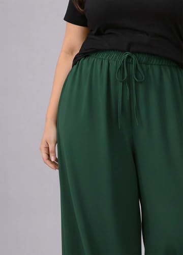 Image of KOTTY Women's Plus Size Wide Leg Pants with Elastic Waist Relaxed Fit Comfortable Casual Travel Wear Style