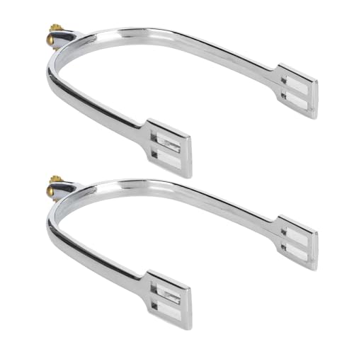 Gavigain Zinc Alloy Horse Riding Spurs, Rotatable Copper Rowel, Rusts, Unisex Design, for Training, Dressage, and Competition Riders