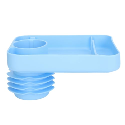 Image of Car Seat Tray for Kids, Car Tray Thickened Silicone Cup Holder Tray Car Seat Attachable Storage Organizers Car Seat Snack Tray Car Seat Cup Holder Tray Car Seat Tray for Snacks Toys Books Travel
