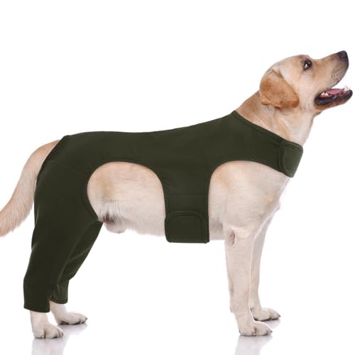 Hundebody Nach Op Anti-Wundlecken Bodysuit für Hunde mit E-Kragen und Schenkel-Schutz