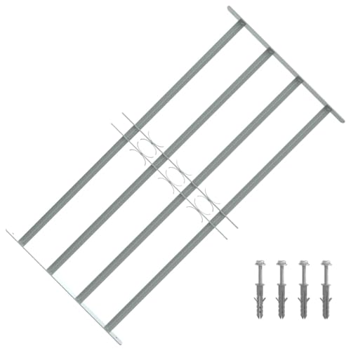 vidaXL Reja de Seguridad para Ventanas Ajustable con 4 Travesaños 700-1050 mm