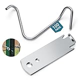 100PCS T-Post Wire Clips, Galvanized Steel Fence Clips, Heavy-Duty Clip Bending Tool, Time-Saving and Convenient Fence Wire Clips for Tightening Farm, Ranch, Garden Fence Wires