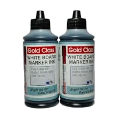 Image of Gold Class White Board Marker Ink, 100ML | Easily refillable | Suitable for Markers with Multiple Surfaces | Office & School Stationery - Pack of 2 (Black)
