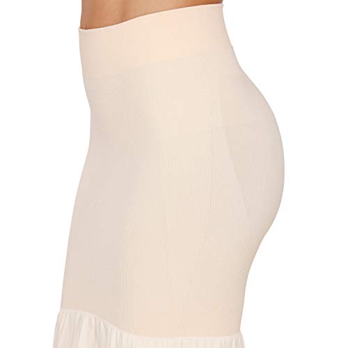 Image of Zivame Women All Day Flared Mermaid Saree Shape wear - Beige