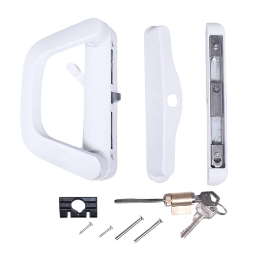 Manija de puerta de entrada exterior de acero con cilindro, incluye accesorios de montaje para puerta de una sola manija del hogar con