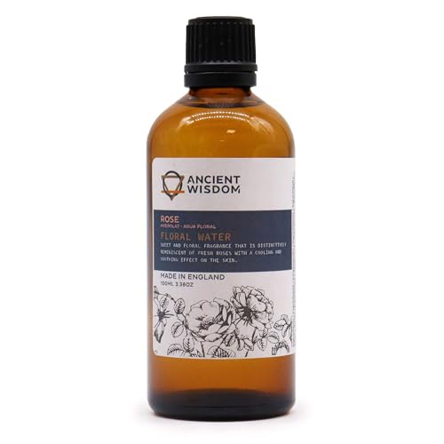 Rose Hydrolat - Tónico natural de agua de rosas pura de 100 ml y niebla facial hidratante, suave y calmante para todo tipo de piel, lujoso aroma floral