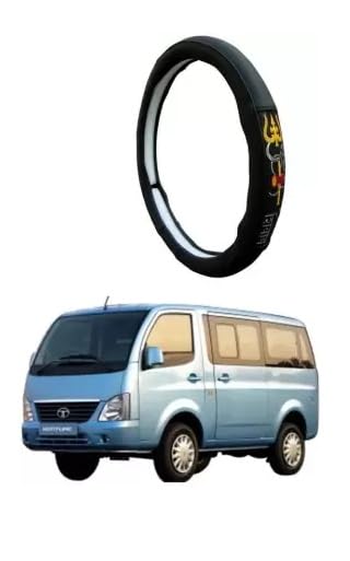 Image of Chromium Om Namah Shivay Car Steering Cover for TATA Venture Pack of 1
