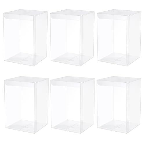 BENECREAT 10 st genomskinlig favoritlåda, 10 x 10 x 15 cm, presentförpackningslåda i plast för godis, choklad och efterrätt, dusch, festgodis, alla hjärtans dag, festival, presentförpackning