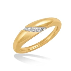 14K Gold or Platinum Plated Domed Ring for Women with Cubic Zirconia | Size 5 to 9