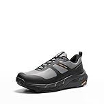 NORTIV 8 Men's Waterproof Hiking Shoes Lightweight Trekking Walking Fashion Sneakers with Arch Support for Camping Tennis Outdoor Training StreamRunner,Size 9,Black/Grey,NMUMHI2505