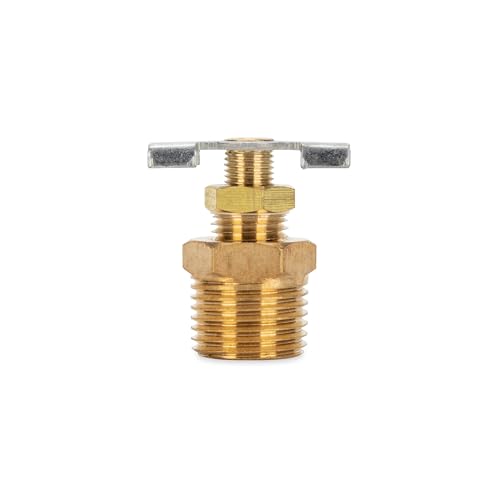 Camco ½' RV Water Heater Replacement Drain Valve - Replace Your RV Water Heater Drain Valve - Simple and Easy Installation - Durable Brass Construction - (11703)