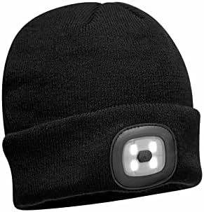 ATNKE LED Lighted Beanie Hat,USB Rechargeable 4 LED Red And Blue - View #2