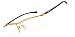 Bertha Men Z Pure Titanium Semi-rimless Eyewear Business Optical Glasses Frame 8189 (Gold)