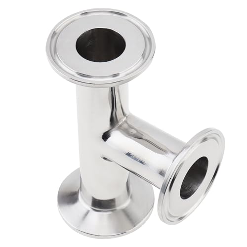 Image of Clamp Tee 3 Way Stainless Steel 304 Sanitary Fitting Fit for 1.5-Inch Tri Clamp, 25mm Pipe OD T-shaped Fittings