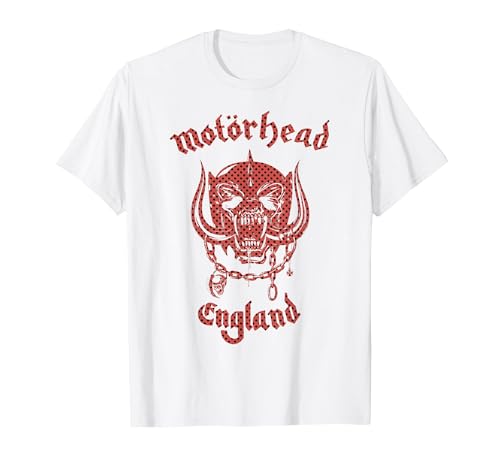 Image of Motörhead – Warpig England Red T-Shirt, Men, White, XX-Large