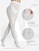 Viozocy 2 Pairs Women's 80D Opaque Tights, Soft Run-Resistant High Waisted Pantyhose, Solid Color Tights With 28 Colors (2 Pairs Cream, Small-Medium)