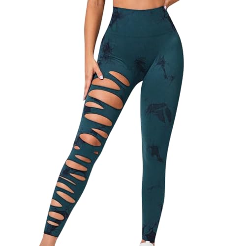 2026 - Leggings de compresión para mujer con material absorbente para entrenamiento, correr, yoga y fitness, verde, S
