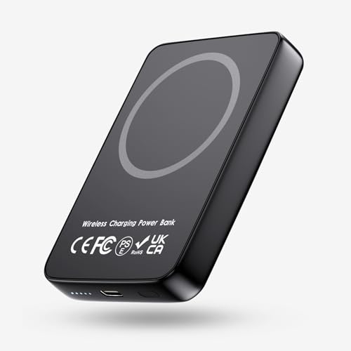 Miady Magnetic Power Bank for iPhone 10000mAh, 15W MagSafe-Compatible Wireless Portable Charger, 22.5W USB-C Charging Battery Pack for iPhone 17/16/15/14/13/12