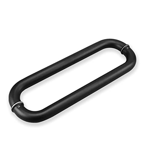 Niusabou Black Door Handle Barn, Double Sided Stainless Steel Push Pull Barn Door Handle 2 Pack, Multiple Sizes(,42.5Cm(16 3/4In)*40Cm)