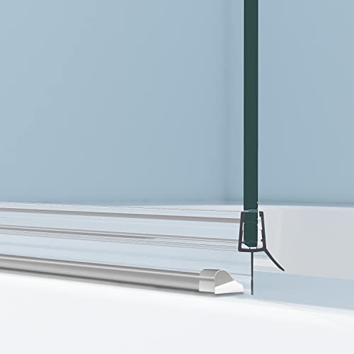 Protección contra salpicaduras de baño con junta de ducha para puertas de cristal rectas 7