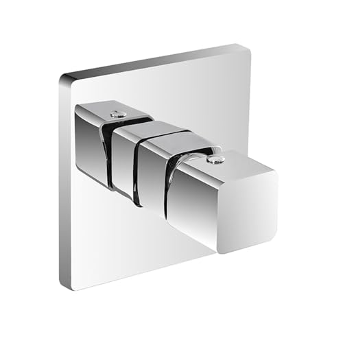 Miscelatore Per La Doccia Serie Lotus Da 11 Cm In Ottone Color Cromo Con Leva Zero Monocomando Quadrata E Installazione Con Corpo Ad Incasso