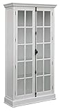 Crestview Collection CVFZR3646 Coventry White 2 Door Curio Cabinet Furniture