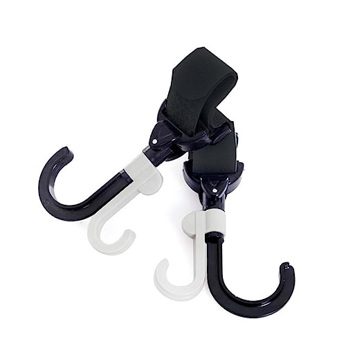 ULDIGI 2 Pack Stroller Hooks Hook and Loop Stroller Clips Diaper Grocery Hanger for Baby Stroller