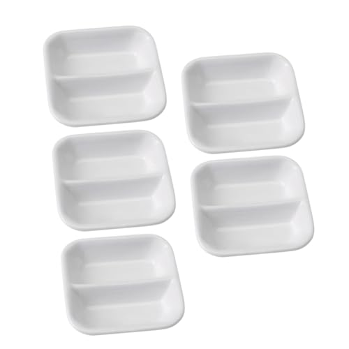 SOLUSTRE Pure White Ceramic Snack Dishes Small Bowls for Sauces Seasonings Dips Compact Design for Home Restaurant Use Easy to Clean