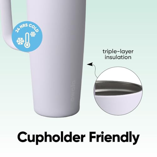 Image of Owala FreeSip Tumbler Insulated Stainless Steel Water Bottle with Built-in Straw and Side Handle, For Travel, Work, School, and Sports, 30oz, BPA Free, Leak Proof, Open Air