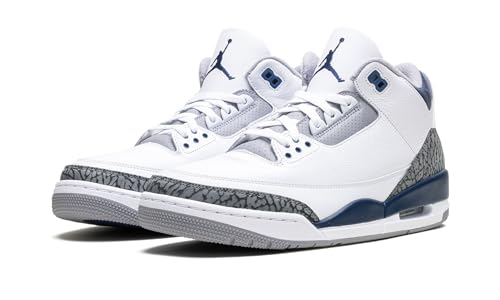 Nike Air Jordan 3 Retro White/Midnight Navy (CT8532-140) (White/Midnight Navy, US Footwear Size System, Adult, Men, Numeric, Medium, 9)2