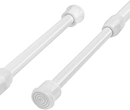 Set of 2 extendable curtain rods 40 to 70 cm, extendable curtain rod without drilling, curtain rod without drilling, curtain rod without drilling, extendable curtain rod without drilling