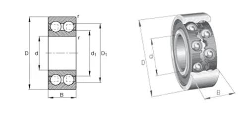 Roulements à billes 4203 2RS double rangée 17x40x16mm pour pièces mécaniques