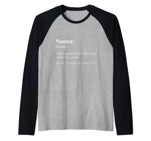 Funny Grandmother Definition Design - Nonna Camiseta Manga Raglan
